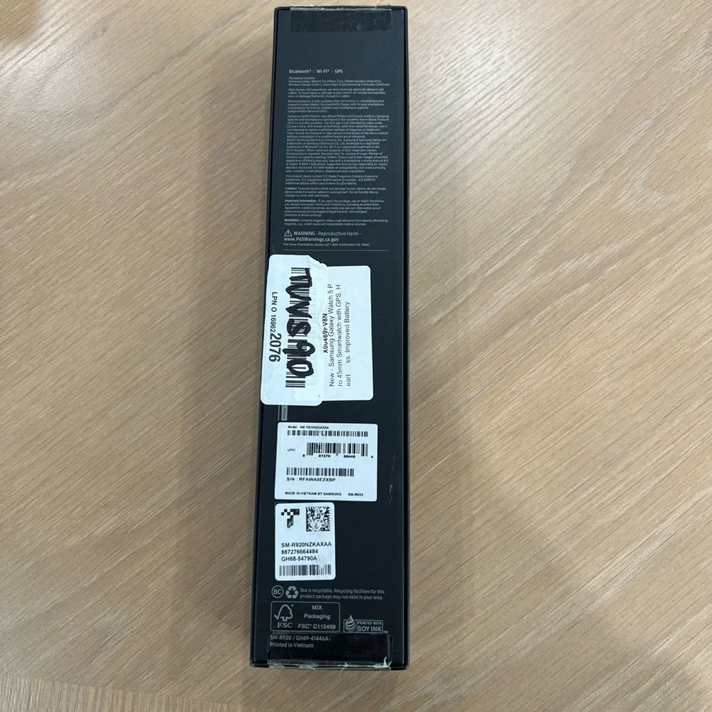 NEW Samsung Black Galaxy Watch 5 PRO Titanium Case